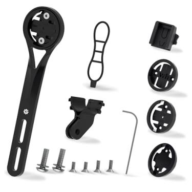 Imagem de Suporte integrado Aero para guidão para computador Wahoo Elemnt Garmin Edge Bryton Rider Stages Dash Hammerhead Cateye, para câmera de ação GoPro e acessório de luz de bicicleta