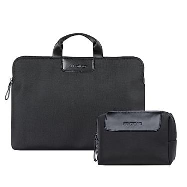 Imagem de SMARTHAIR Capa para laptop com alça, leve, macia, impermeável, para laptop Microsoft Surface Pro X/Pro 9/Pro 8/Pro 7/Pro 7 Plus/Pro 6/31.5 cm Surface Laptop Go 2/1, preta, Preto