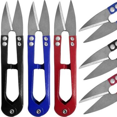 Imagem de 12 Tesouras Metal Arremate Costura Acabamento Roupa Textil - Evolvere,