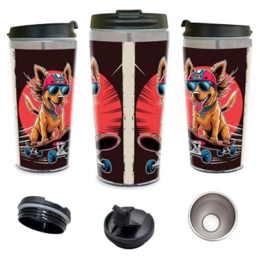Imagem de Copo Térmico Personalizado Pet Lover Skate Dog 450 ml Inox