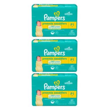 Imagem de Fraldas Pampers Premiee Swadlers Prematuro Tam P - Caixa 3 - Pampers P