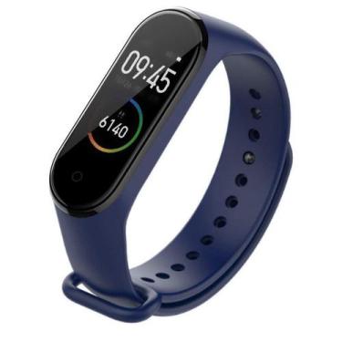 Imagem de Pulseiras Nsmart compatíveis com Mi Band 4 + Película, Azul escuro