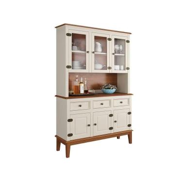 Imagem de Arca E Oratório 6 Portas E 3 Gavetas - Madeira Maciça - Off White