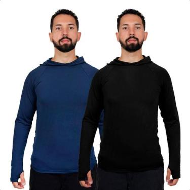 Imagem de Kit 2 Camisa Blusa Térmica Segunda Pele Masculina Frio Uv50+ - USUP, A