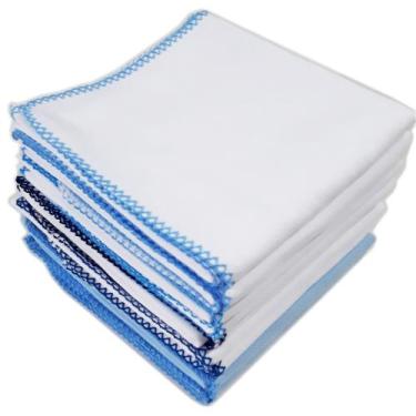 Imagem de Cueiro Manta Flanelado 80x80cm Liso Bebe Algodão Com 3 - Dugu, Masculi