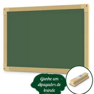 Imagem de Lousa quadro verde escolar 40 x 60 cm + apagador - JUNGES