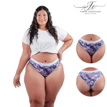Imagem de Kit 12 Tangas Calcinhas Forro 100% Algodão Tangão Microfibra Linha Lin