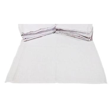 Imagem de 12 Fralda De Pano Quadriculada Branca 68x68cm Com Bainha - dugu