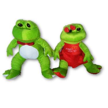 Imagem de Casal de Sapinhos de pelúcia antialérgico 70 cm lindos - Sales Store