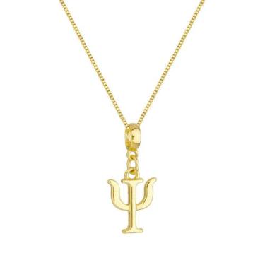 Imagem de Colar Pingente Profissão Psicologia Banhado a Ouro 18k - Work Semijoia