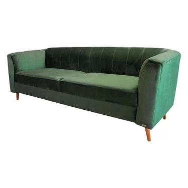 Imagem de Sofá Camel 2,30m Suede Verde Musgo / decoração , Sala , Recepção - Nov