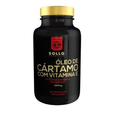 Imagem de Óleo de Cártamo com Vitamina E 1000g - 120 Cápsulas - Sollo Nutrition