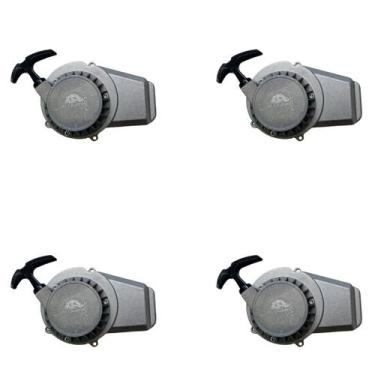 Imagem de Kit 4 Puxador Partida Manual Para Mini Moto 49cc Prata - Alligator