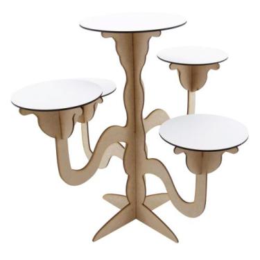Imagem de Candelabro Porta Doces Linha Premium - Mdf Branco - Modernarte, Premiu