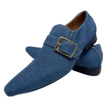 Imagem de Sapato Masculino Italiano Em Brim Jeans Lavado  Ref: D740 - ART SAPATO