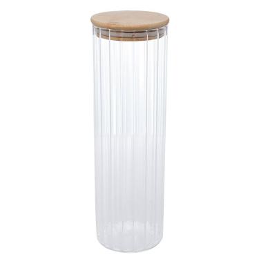 Imagem de Porta Mantimento de Vidro Borossilicato com Tampa de Bambu 1,3l 29259 - Wolff