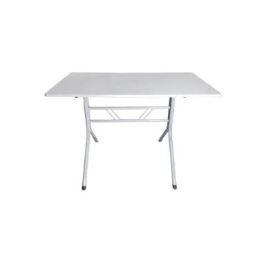 Imagem de Mesa 1,20x70 em aço Sorveteria Casa Restaurante Branca - EcomHome