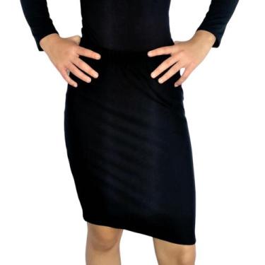 Imagem de Saia Feminina Lápis Elástico Lisa Suplex Pp ao Plus Size - Serdan Conf
