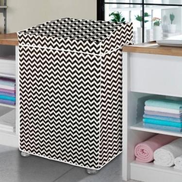 Imagem de Capa para Máquina de Lavar G Flanelada Zig Zag com Tampa - Vida Pratik