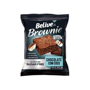Imagem de Brownie Zero Glúten, Açúcar E Lactose Belive Chocolate Com Coco Unidad