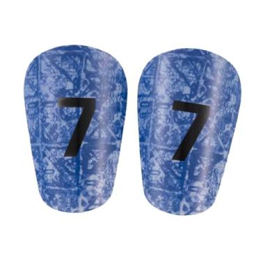 Imagem de YIJU Mini caneleiras de futebol caneleiras de futebol para meninos meninas confortável jogo de futebol à prova de choque protetor de perna caneleiras, 12cmx7.8cm