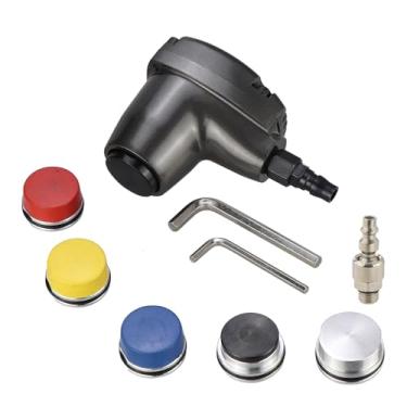 Imagem de Martelo pneumático portátil Air Palm Hammer Dead Blow 1000 Stroke com 6 pontas cabeças de martelo de dureza diferente para montagem de metal dobrável de plástico embutido