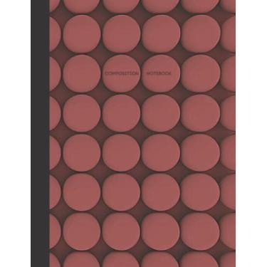Imagem de Composition Notebook College Ruled: No Spiral Bound, 9-3/4'x7-1/2', Conversion Chart Inside, Abstract 3D Cover Design, Matter Cover, 100 sheets, Simple and Functional