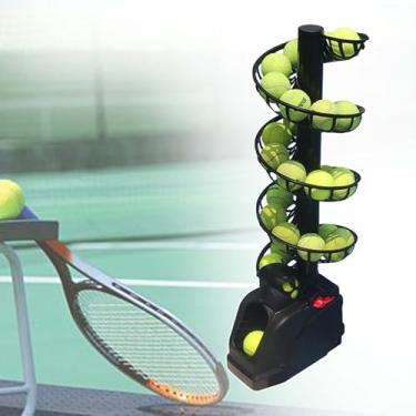 Imagem de CHONGHAN Lançador De Bolas De Tênis,Máquina De Lançamento De Bolas De Tênis,Frequência E Intensidade De Serviço Ajustáveis,4 níveis de distância de lançamento / 3 frequências,pode conter 30 bolas