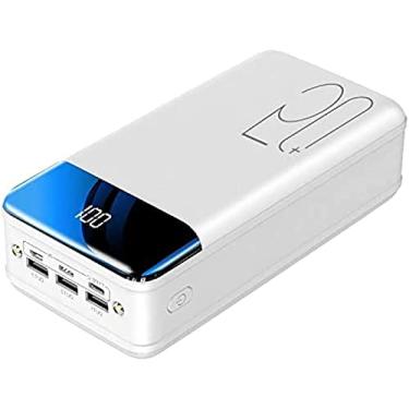 Imagem de Power Bank Carregador Rápido Display LED 50000Mah Carregador Portátil, Bateria De Telefone De Alta Capacidade 3 Saídas Com Lanterna Compatível Com Tablet E Mais,Branco,Collector88