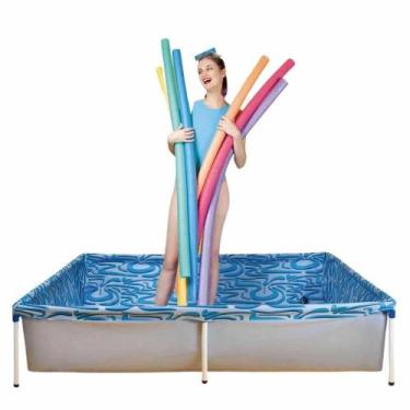 Imagem de Piscina Infantil 1000L Inflável Retangular Estruturada Mor, Azul, Cele