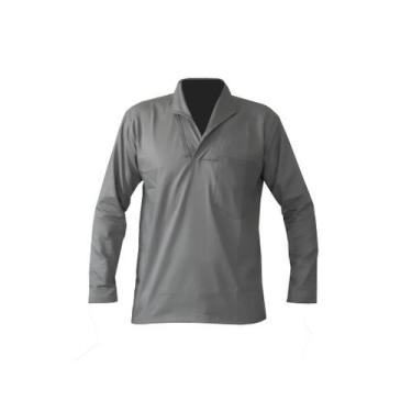 Imagem de Camisa Manga Longa Trabalho Com Bolso Confeccionada Em Brim - Maicol d