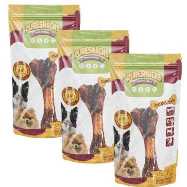 Imagem de Osso Suino Defumado Premium Puresnacks Kit com 3 unidades