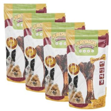 Imagem de Petisco Osso Suino Defumado Premium Puresnacks 4 pacotes