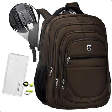 Imagem de Kit Bolsa Executiva Trabalho Saida USB + Carregador Portátil Compacto 