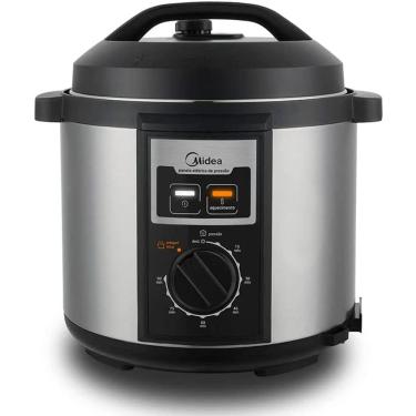 Imagem de Panela de Pressão MECANICA  6L InoX Preto/Prata Midea