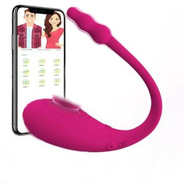 Imagem de LEQC Vibrador clitoriano ponto G com controle remoto por aplicativo, calcinha vibratória remota recarregável, estimulador vaginal, massageador de mamilos anais