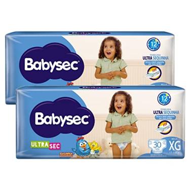 Imagem de Kit 2 Pacotes Fralda Descartável Babysec Ultrasec Mega XG