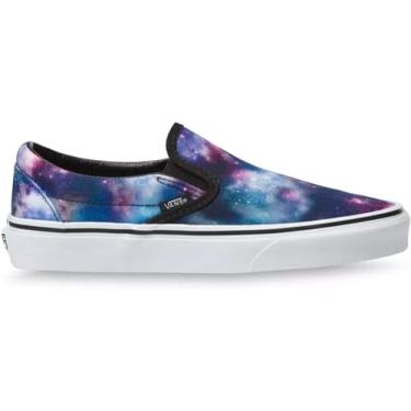 Imagem de Vans Tênis de skate unissex sem cadarço Galaxy & White, Galáxia/branco, 7 Women/5.5 Men