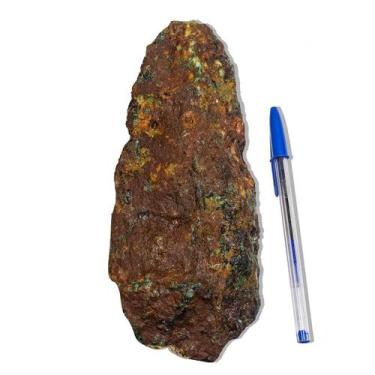 Imagem de 03 Malaquita Pedra Bruto Natural 0,8 a 1,1Kg 20 a 25cm TipoC - Cristai