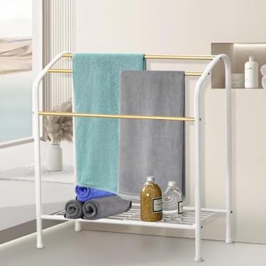 Imagem de Porta Toalha Lavabo, Porta Toalha de Rosto, Suporte para Toalha de Rosto, Toalheiro Autônomo de Metal para Banheiro, 75 X 31 X 73cm Multi-funcional Rack Toalha Rack, Integrando Secagem E Armazenamento