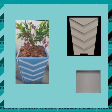 Imagem de Kit Forma Molde P/vaso De Abs 1mm Gesso Cimento 3d Modelo V - garden