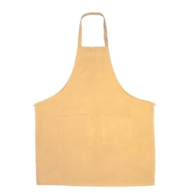 Imagem de Avental de comprimento total profissional aprovado pelo chef com dois bolsos frontais | Alça ajustável e resistente à água para funcionários de cozinha de cozinheiro | 86 cm L x 76 cm P, unissex,