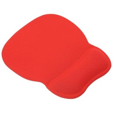 Imagem de PATIKIL Mouse pad de gel com descanso de pulso, mouse pad ergonômico confortável espuma viscoelástica base antiderrapante macia para computador, laptop, escritório, casa, vermelho
