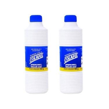 Imagem de Kit 02 Colas Líquida Branca Super Cola Colapel 500g - Maripel