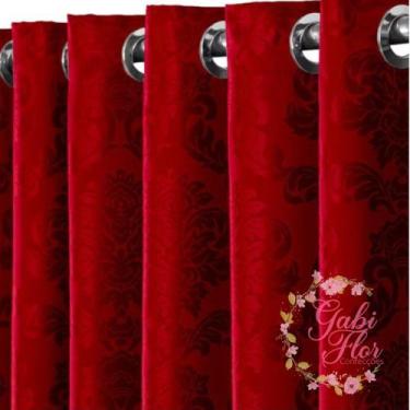 Imagem de Cortina de jacar casa linda Luxo Casa 2,80 mts X 1,70mts - Gabi flor, 