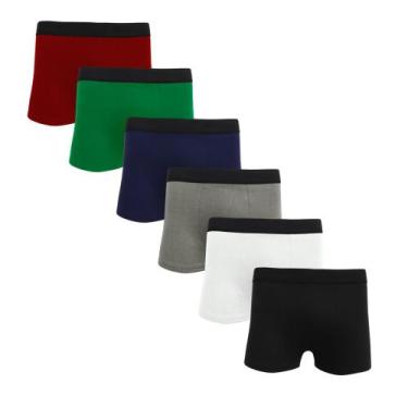 Imagem de Kit 6 Cuecas Boxer Em Algodão Adulto C5 Sortido 2  - QLC SPORT, GG, So