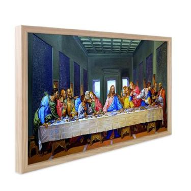 Imagem de Quadro Decorativo Religiosos Santa Ceia Jesus Fé Sagrada Família com M