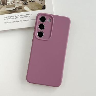 Imagem de Capa de silicone líquido macio de qualidade para Samsung Galaxy S24 S23 Plus S22 Ultra Lente protetora capa colorida, O, para Samsung S23Ultra