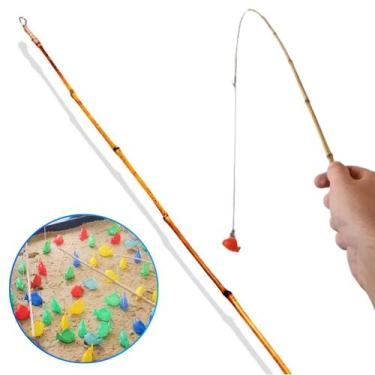 Imagem de Varinha Bambu Pesca Peixinhos Pescaria Festa Junina Arraial 1 UN - Rea