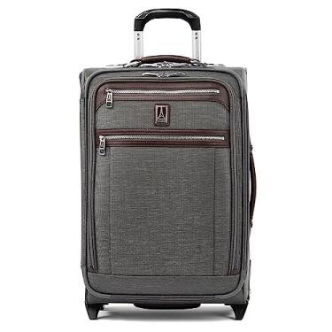 Imagem de Travelpro Mala vertical expansível Platinum Elite Softside, Cinza vintage, Carry-On 22-Inch, Bagagem vertical expansível de softside Platinum Elite